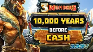 Tampilan visual slot 10,000 Years Before Cash dengan latar belakang kuno